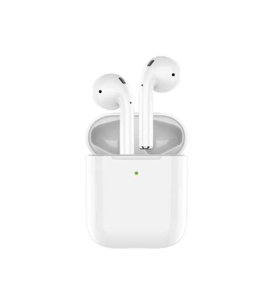 Bluetooth гарнитура Deppa Air Light TWS в зарядном футляре белая